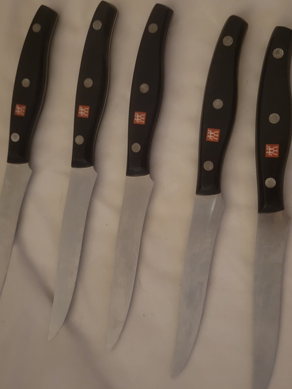 5 Zwilling J.A. Henckels Steak Knife Set - Black Handles